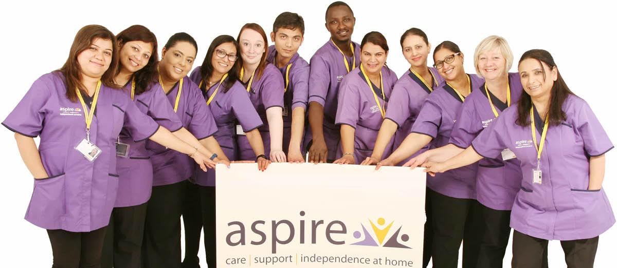 Aspire UK home care support team